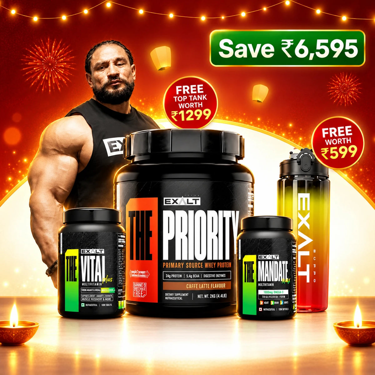 Nourish,Support & Performance Combo + Tank Top & Shaker