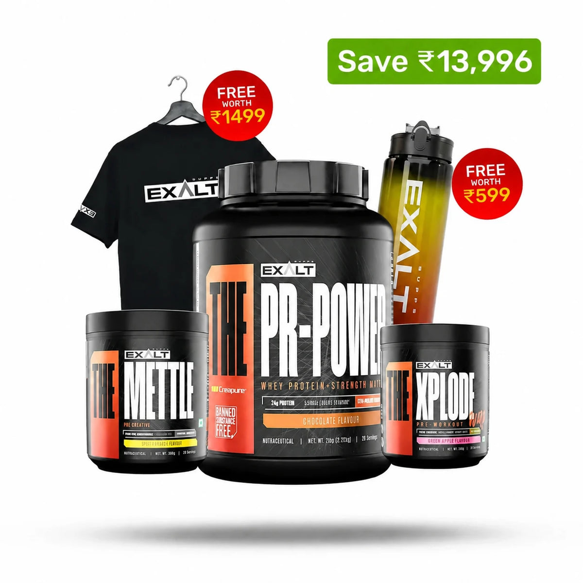 Strength & Mass Combo + Tshirt & Shaker