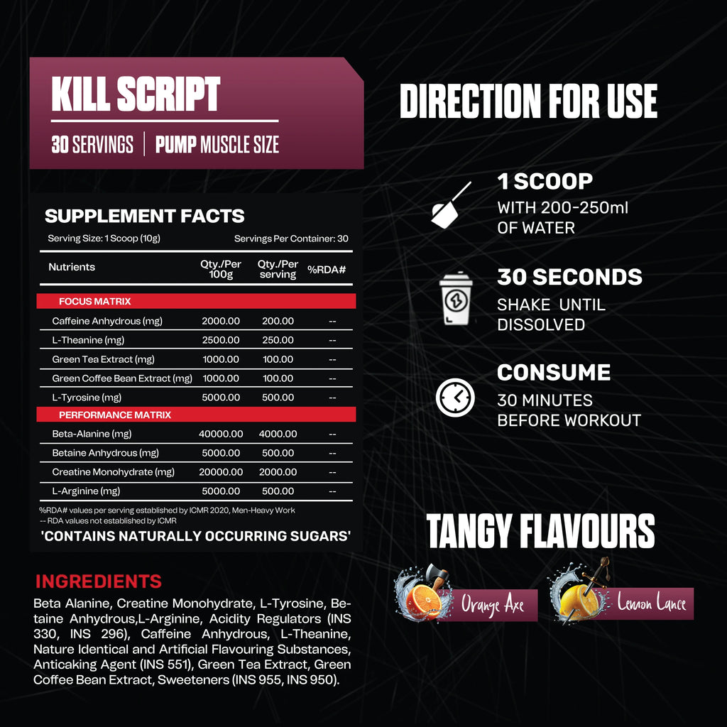 The Kill Script Preworkout