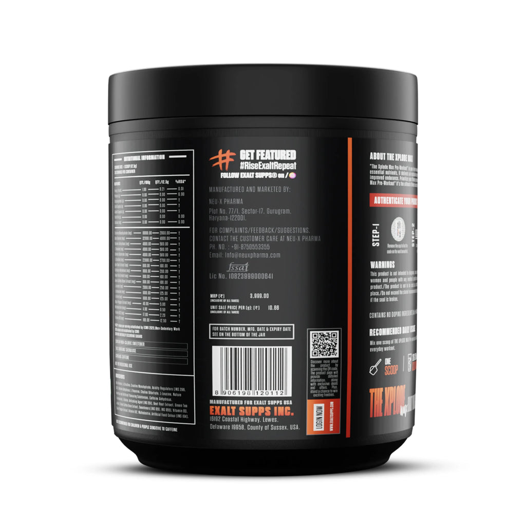 The Xplode Max Preworkout