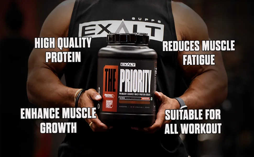 Major benefits of Exalt Supps The Priority whey protein