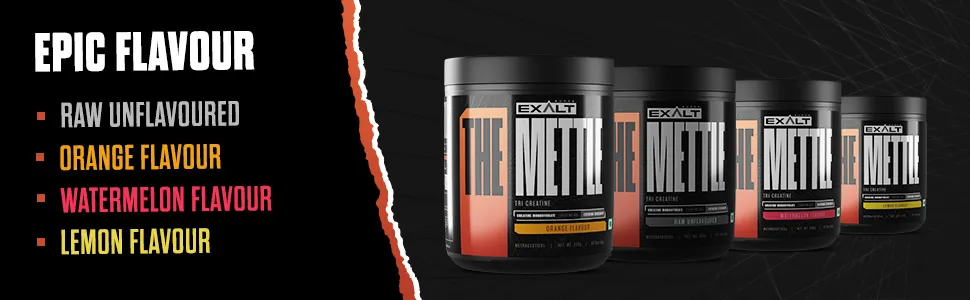 four delicious flavor of the mettle tri creatine by exalt supps