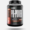 5lbs jar of The Pr Power whey protein and strength max caffe latte flavor