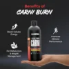 a bottle of fat cutter in a human's hand showing three major benefits of a liquid fat burner