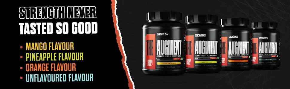 four different flavors of complex carbs-the augment exalt supps